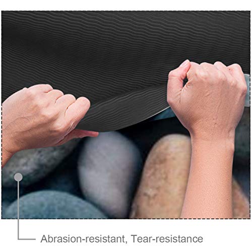 Yoga Mat - cobblestone - Extra Thick Non Slip Exercise