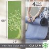 Gaiam Yoga Mat Classic Print Non Slip Exercise