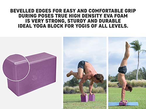 Yoga Blocks 2 Pack – 2 High Density Light Weight Exercise