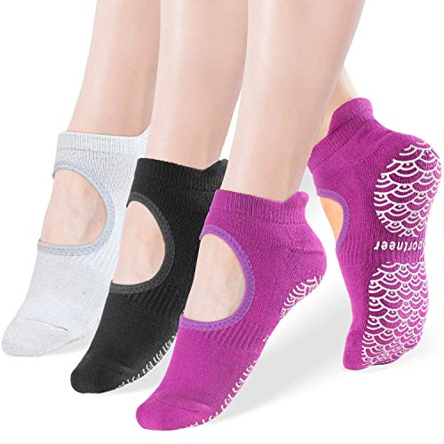 Non-Slip Yoga Socks for Ultimate Home Workouts - Enhance Stability and Comfort with Anti-Slip Grips 1 Yoga Socks for Women Non Slip Socks with Grips