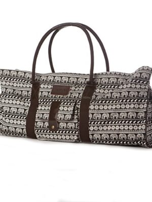 Kindfolk Yoga Mat Tote Bag Carrier Patterned Canvas