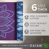Gaiam Yoga Mat Premium Print Reversible Extra Thick Non Slip