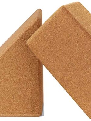 Yoga Cork Wedge Blocks 2 Pack Soft Wrist Wedge