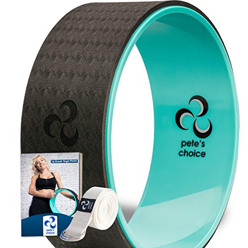 pete's choice Yoga Wheel with eBook, Yoga Strap