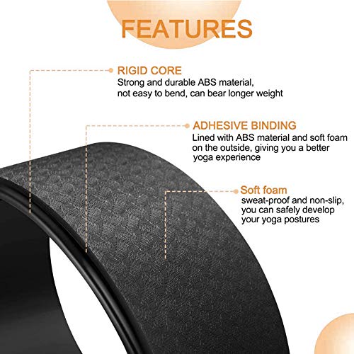 51xPRfXWTUL STRPRETTY BASIC Yoga Wheel Roller for Back Pain