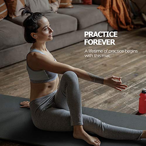 51xTx07tnyL Yoga, Pilates Exercise Fitness Mat with Carrying Strap