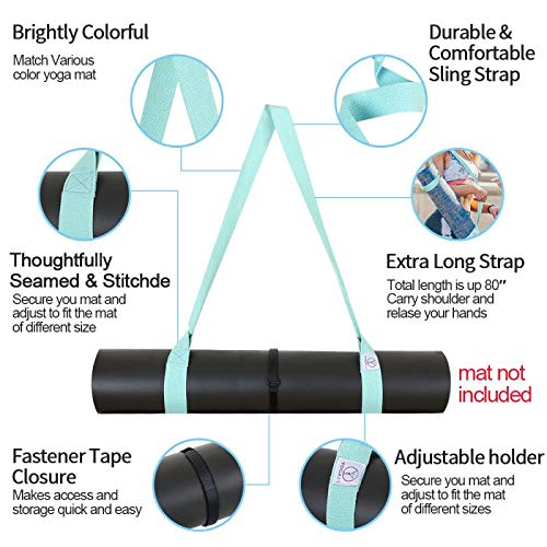 Yoga Mat Carrier Strap and Stretching Band Set - Carry Your Mat with Ease and Enhance Flexibility