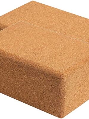 Volcano Cork Yoga Block (2 Pack Set-Natural Cork from Europe)