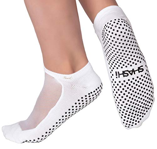 Yoga Socks White Mesh Non Slip Ergonomic 1 Yoga Socks White Mesh Non Slip Ergonomic