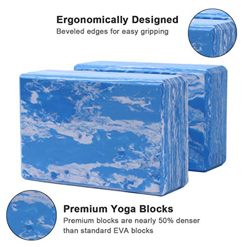Yoga Journey with ADRIMER Yoga Blocks 2 Pack and Strap - Achieve Stability and Flexibility Anywhere