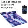 ADORENCE Non Slip Yoga Towel (Upgraded PVC Grippies+Side Pockets)