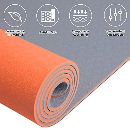51ygYHzLX8L wwww Yoga Mat Extra Thick 1/4 , 1/3 Inch Non Slip
