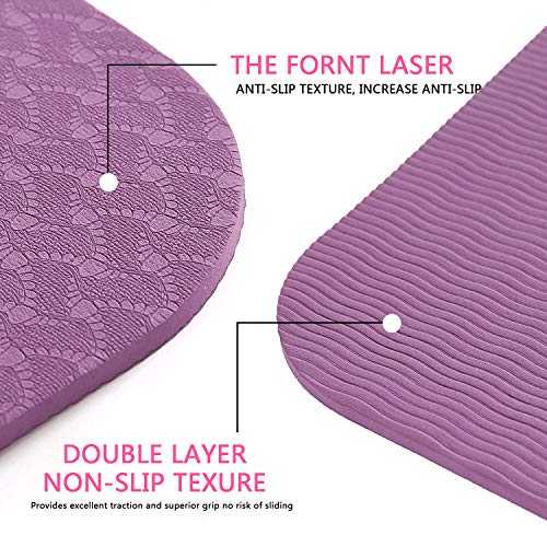 51yqQ70PIaL BHANU Yoga Mat 1/4in Thick Yoga Mat Soft and Comfortable