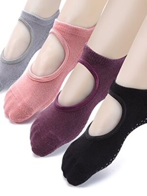 Yoga Socks Non Slip Skid Pilates Ballet Barre with Grips