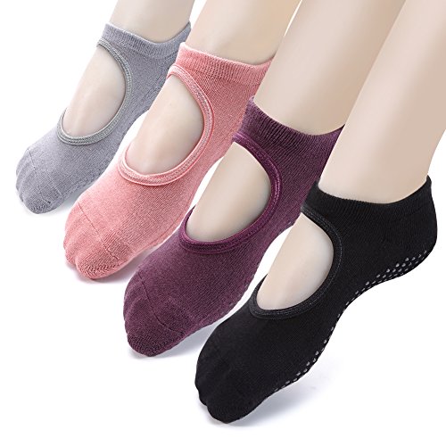 Yoga Socks Non Slip Skid Pilates Ballet Barre with Grips 1 Yoga Socks Non Slip Skid Pilates Ballet Barre with Grips