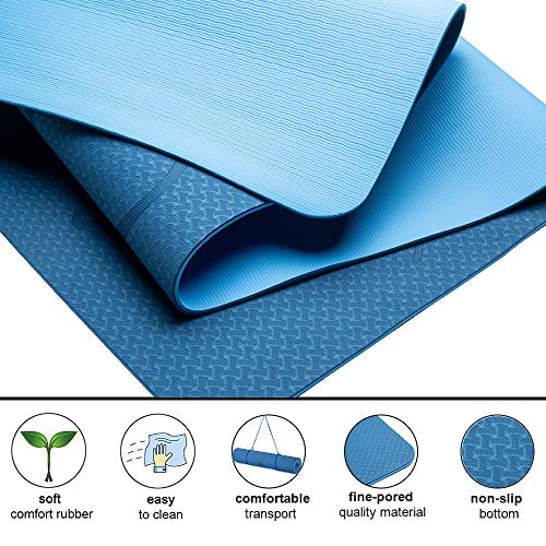 51zdT-xjgoL Lixada Eco Friendly Non Slip Yoga Mat,Body Alignment System