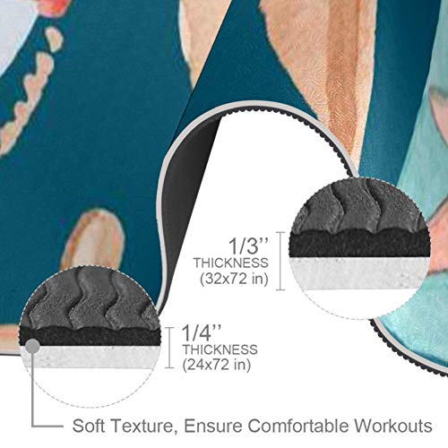 Yoga Mat - Ocean theme - Extra Thick Non Slip Exercise
