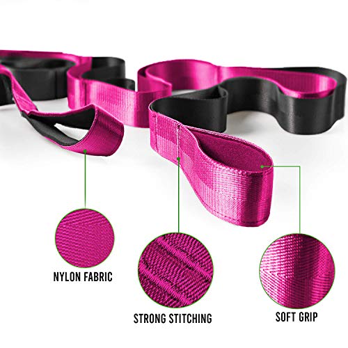 51zrVW8bGtL Premium Yoga Block and Stretch Band Set - Non-Slip, Eco-Friendly Yoga Blocks for Flexibility & Alignment (Pink)