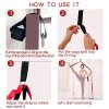 Acenilen Yoga Strap with Door Buckle, 12 Loops Yoga Stretch Strap