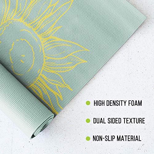 610CUSit8dL Nicole Miller Yoga Workout Mat, Thick Yoga Exercise for Home Gym