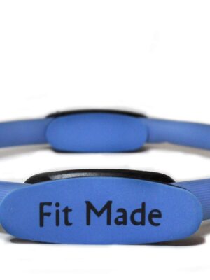 Fit Made Yoga Ring: The ultimate Pilates and Fitness Circle for Toning abs, Thighs, and Stretching - 14" Dual Foam Padding for extra comfort and support - All Blue color.