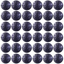 Natural Stone Beads 100pcs 8mm Black Gemstone Hole