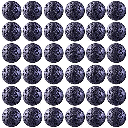 Natural Stone Beads 100pcs 8mm Black Gemstone Hole