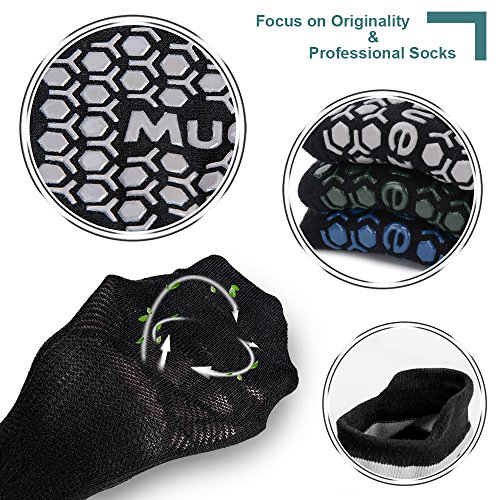 617mgNoWvpL Muezna Men's Non-Slip Yoga Socks, Anti-Skid Pilates