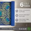 Gaiam Yoga Mat Premium Print Extra Thick Non Slip Exercise
