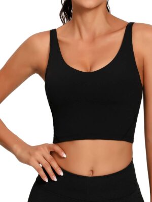Lemedy Women Sports Bra Longline Crop