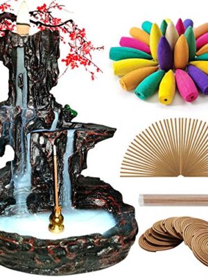 Jutoe Incense Backflow Burner,Waterfall Incense Holder