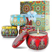 Scented Candles Gift Set, Pure Natural Soy Wax