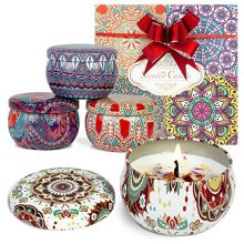 Ouddy 4 Pack Scented Candles Set, Nature Soy Wax Candles