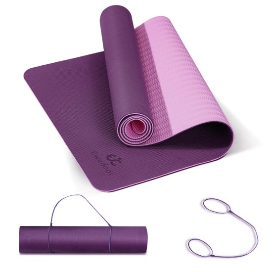 Ewedoos Yoga Mat Non Slip TPE Yoga Mats Exercise