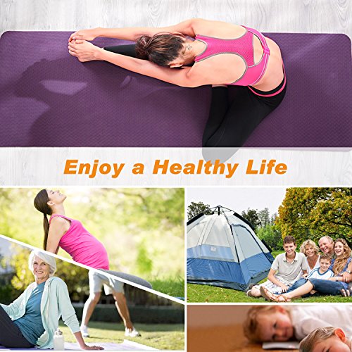 61ZhnrGT+LL TOPLUS Yoga Mat, 1/4 inch Pro Yoga Mat TPE Eco