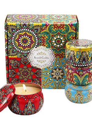 Scented Candles Gift Set for Women, 4.4oz Travel