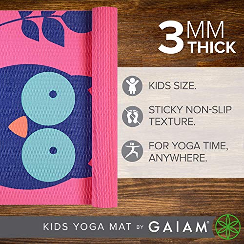 61lMb-OL2oL Gaiam Kids Yoga Mat Exercise Mat, Yoga for Kids with Fun Prints