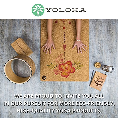 61m4phObtvL Yoloha Cork Aura Yoga Mat - 80”x26” - 6mm thick – Non Slip