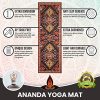 Ananda Premium Print Yoga Mat Non Slip 6mm Extra Thick