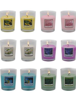 Set of 12 Scented Candles with 6 Fragrances