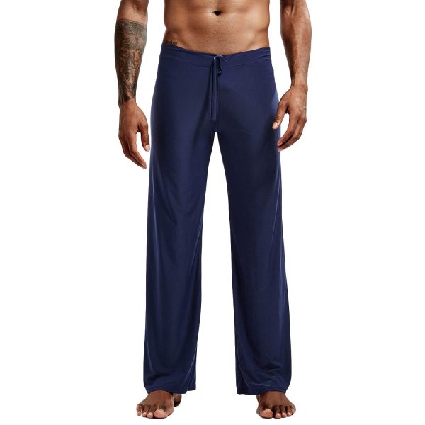 Lu's Chic Men's Loose Sleep Pants Long Loungewear 1 Lu's Chic Men's Loose Sleep Pants Long Loungewear