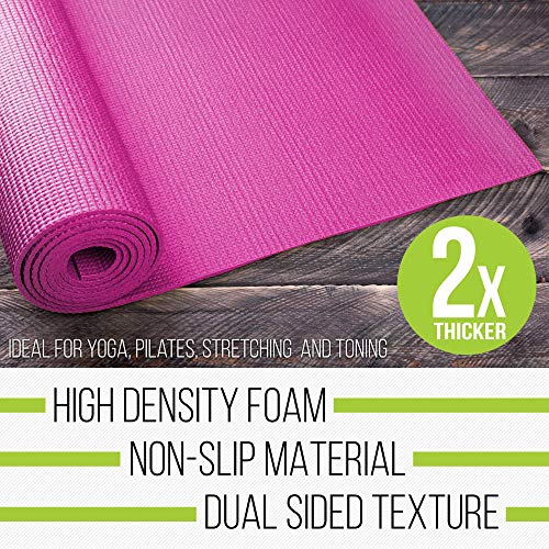 61zvpH2yJyL Nicole Miller Yoga Workout Mat for Home Gym