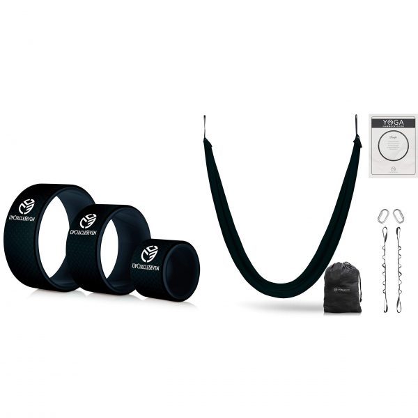 Aerial Yoga Hammock & Wheel Set – Strong, Stylish, and Perfect for Indoor/Outdoor Yoga Practice 1 Aerial Yoga Hammock Yoga Wheel Set