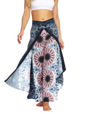 Pants Wide Leg Palazzo Slit Yoga