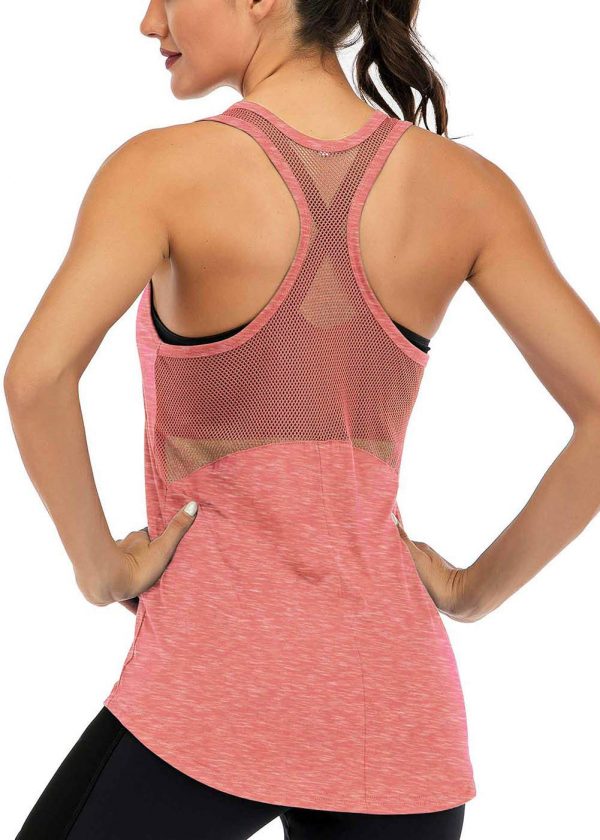 Women Sleeveless Yoga Tops for Women Mesh Back