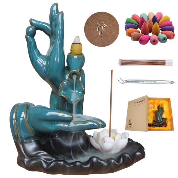 Wlretmci Lotus Backflow Incense Burner 1 Wlretmci Lotus Backflow Incense Burner