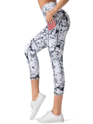 Dragon Fit High Waist Yoga Capri Leggings with 3 Pockets