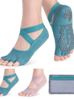 Hylaea Yoga Socks for Women with Grip, Non Slip