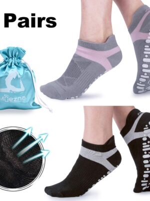 Muezna Non Slip Yoga Socks for Women