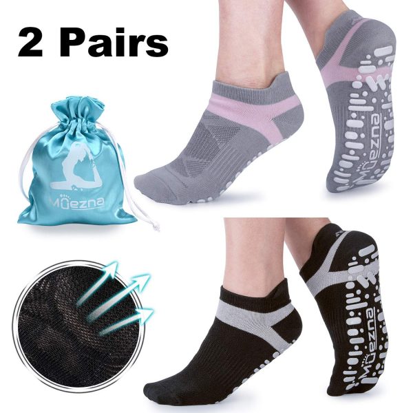 Muezna Non Slip Yoga Socks for Women 1 Muezna Non Slip Yoga Socks for Women